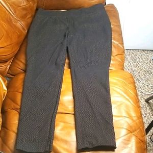 Black and Bronze Patterned Slacks